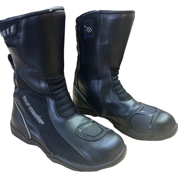 TourMaster Men’s Hipora Breathable Waterproof Touring Motorcycle Boots size 9 - Picture 1 of 6